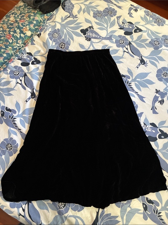 Sigrid Olsen Dresses & Skirts - Sigrid Olsen Black velvet Maxi Skirt, size L